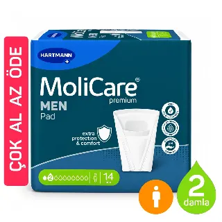 MoliCare Premium Men Pad 2 Damla erkek mesane pedi 12 paket 168 adet