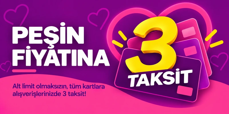 Alt limit olmadan tüm kartlara peşin fiyatına 3 taksit fırsatı