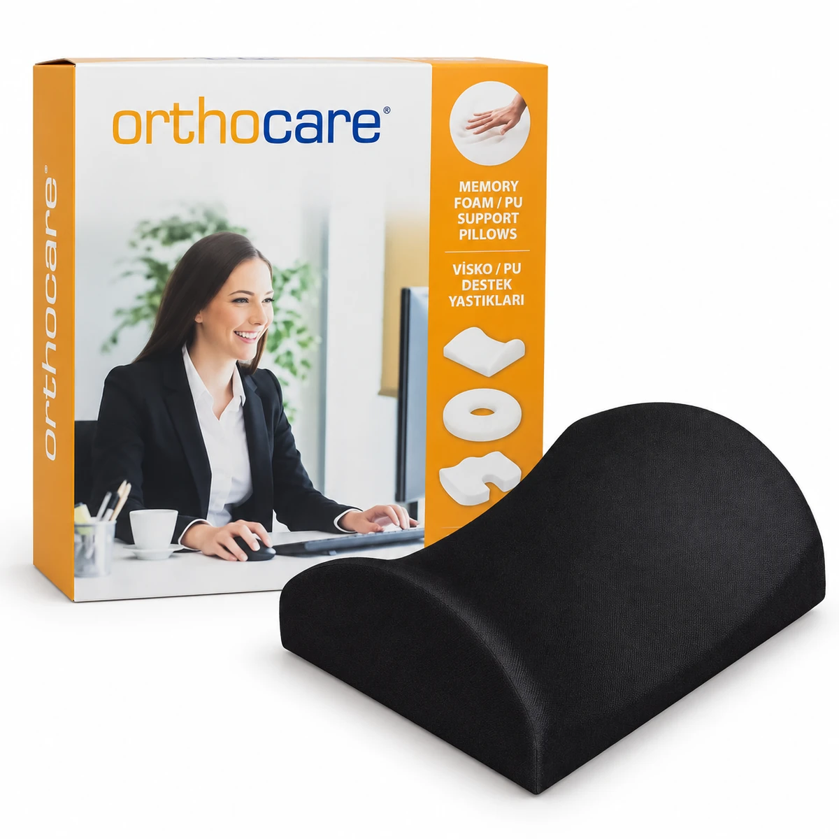 Orthocare 1912 ortopedik bel yastığı kutulu ana ürün görseli