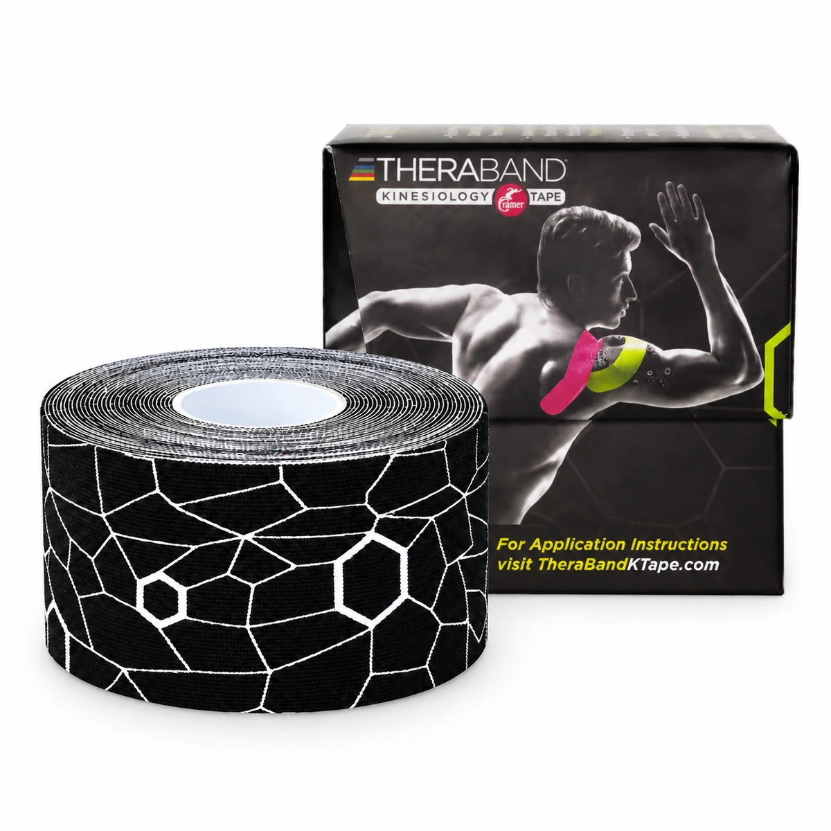 TheraBand 12927 Kinezyoloji Bandı 5 cm x 5 m Siyah/Beyaz kutusuz rulo ürün görseli